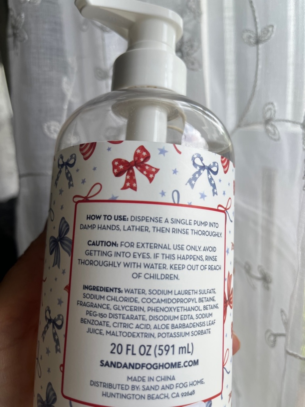 Sand + Fog Patriotic Ribbons Vanilla Musk Scented Hand Soap New Sealed - Picture 7 of 10
